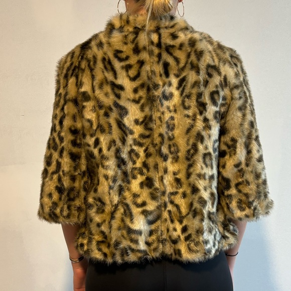 Elevenses Leopard Fur Coat - Picture 4 of 9